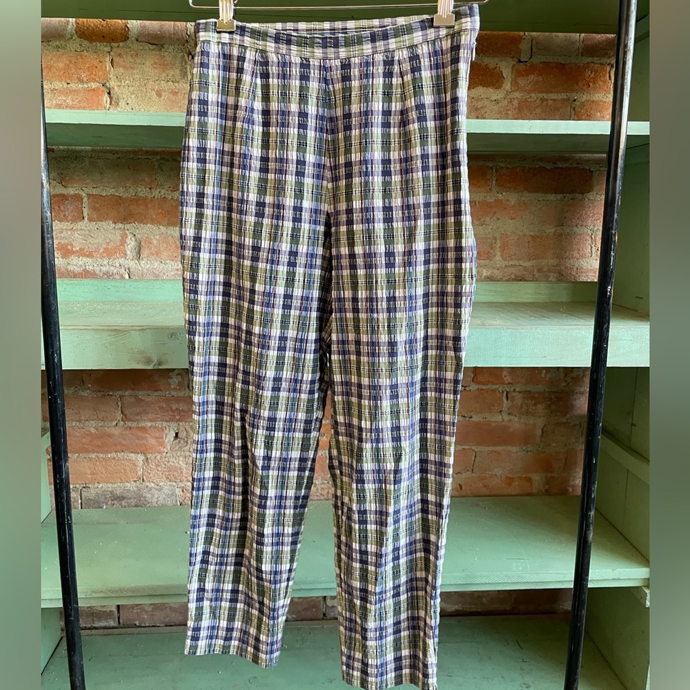 Vintage Express seersucker trousers